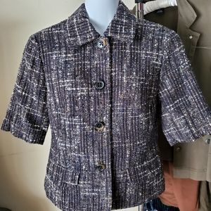 Coldwater Creek short sleeve Tweed Blazer